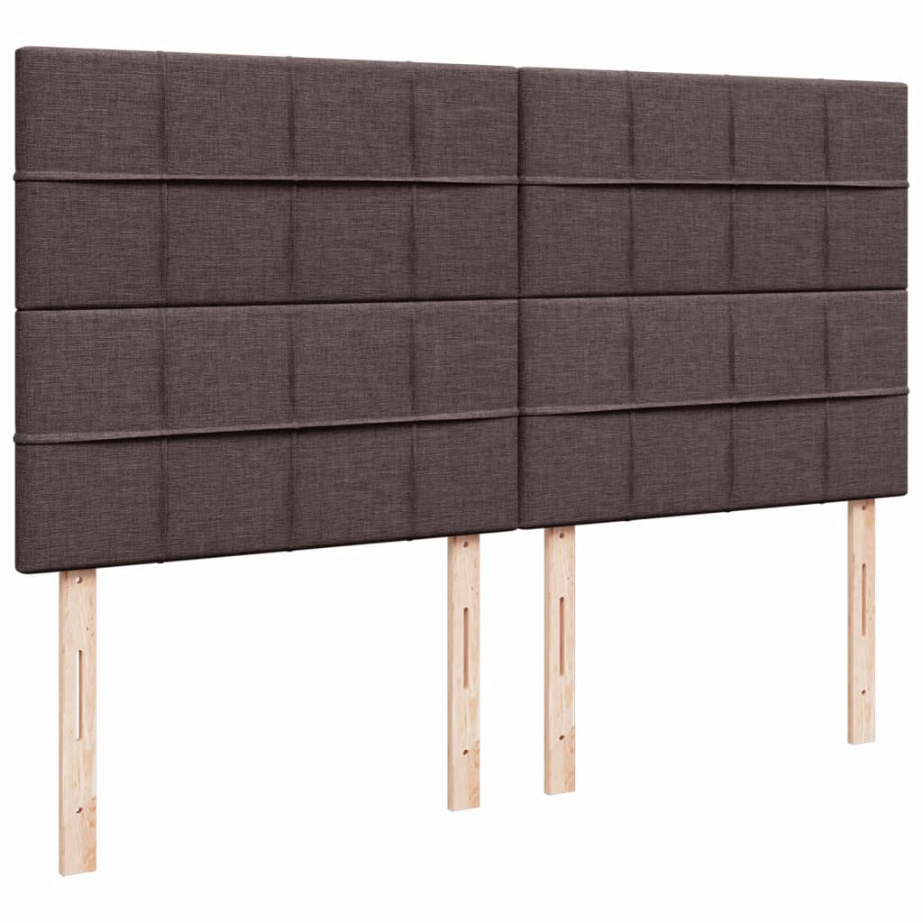 Boxspring met matras stof donkerbruin 180x200 cm