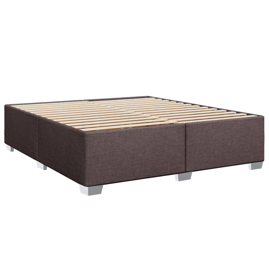 Boxspring met matras stof donkerbruin 180x200 cm