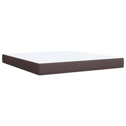 Boxspring met matras stof donkerbruin 180x200 cm