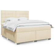 Boxspring met matras 180x200 cm crèmekleurig