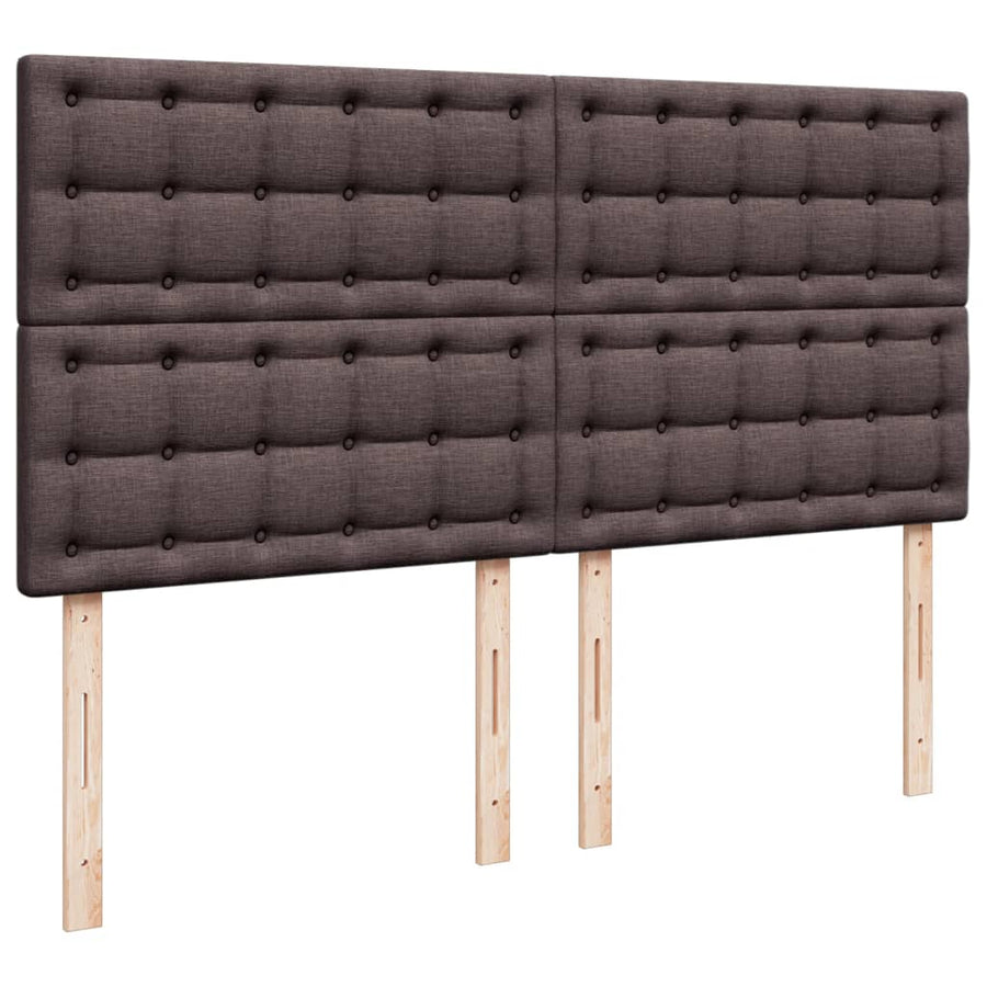 Boxspring met matras stof donkerbruin 180x200 cm