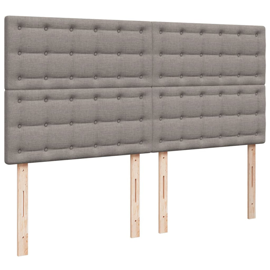 Boxspring met matras stof taupe 180x200 cm