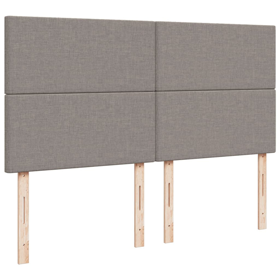 Boxspring met matras stof taupe 200x200 cm
