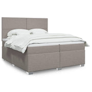 Boxspring met matras 200x200 cm taupe