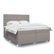 Boxspring met matras 200x200 cm taupe