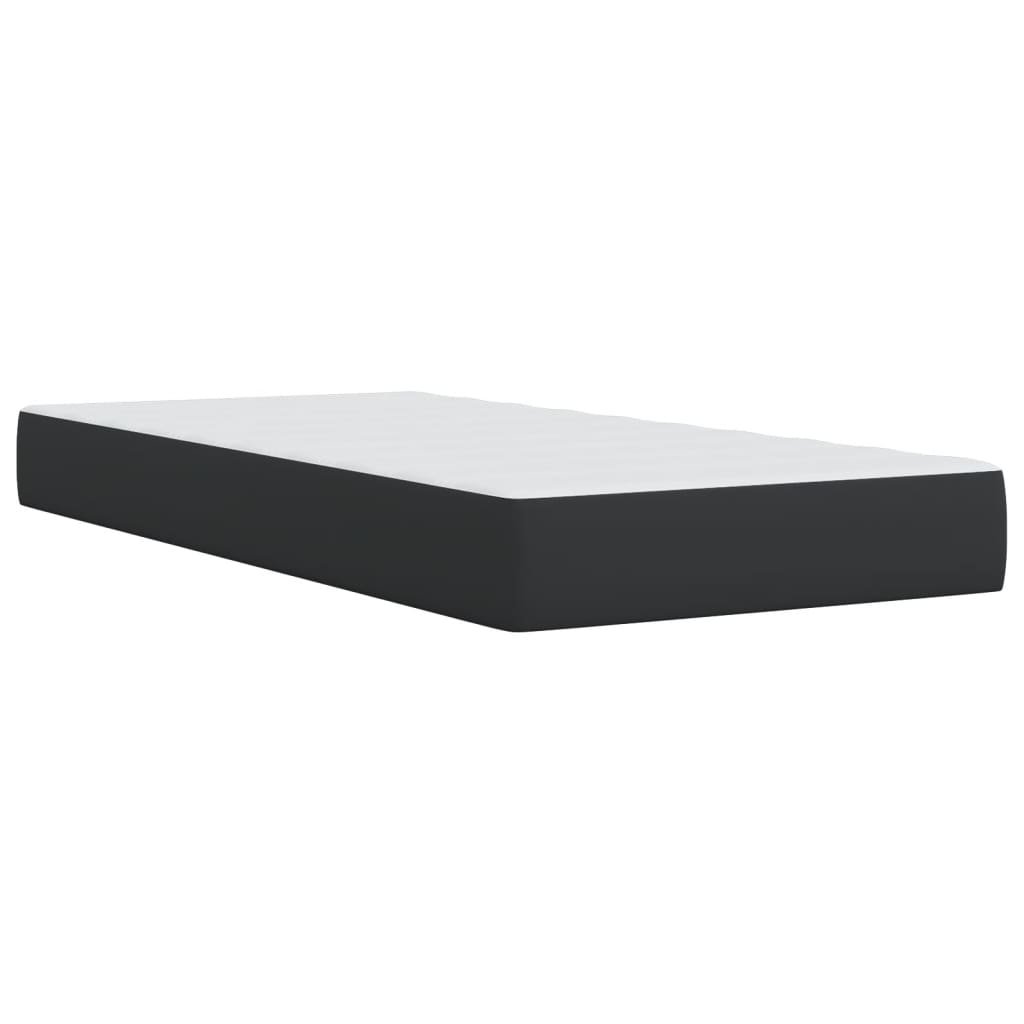 Boxspring met matras kunstleer zwart 80x200 cm