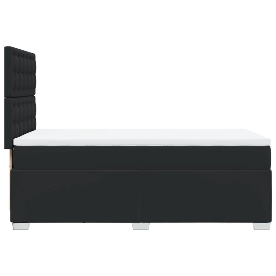 Boxspring met matras kunstleer zwart 80x200 cm