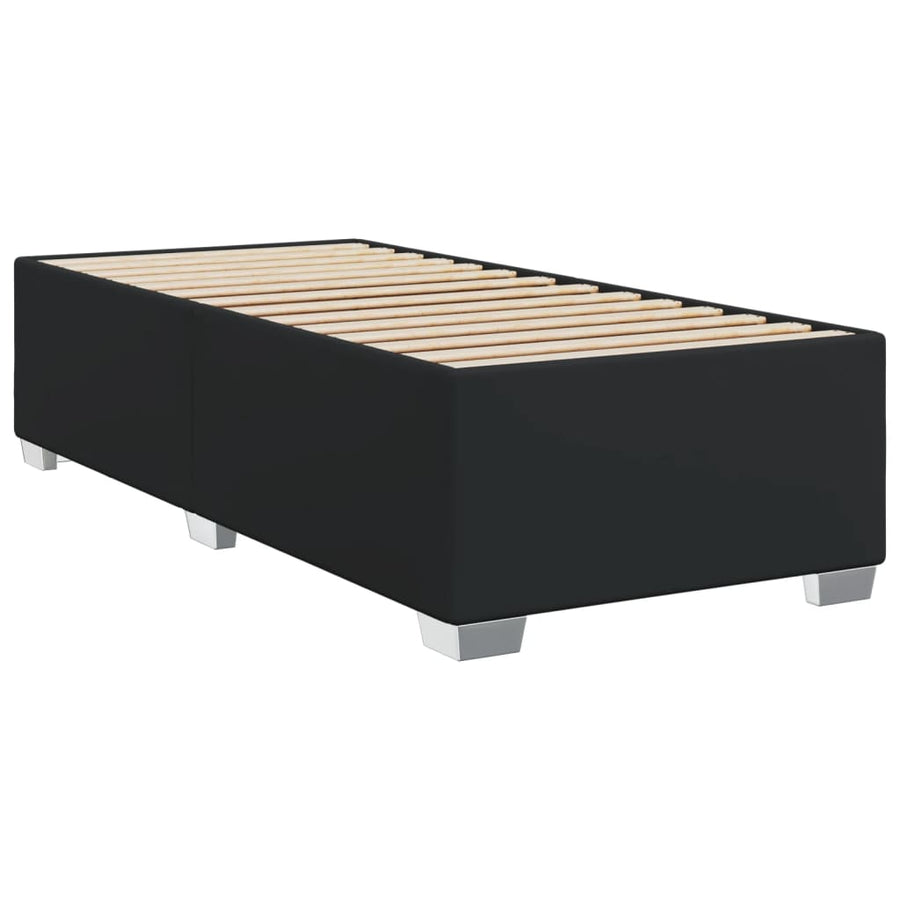 Boxspring met matras kunstleer zwart 90x200 cm