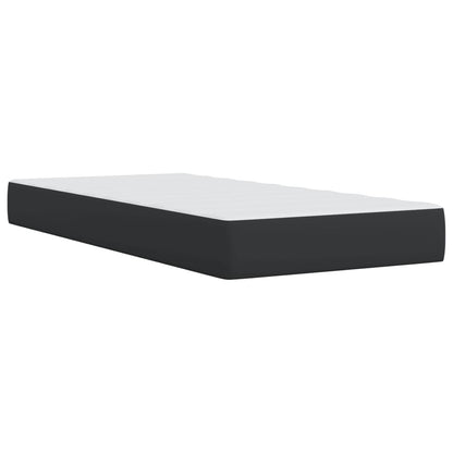 Boxspring met matras kunstleer zwart 90x200 cm