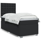 Boxspring met matras 90x200 cm zwart kunstleer
