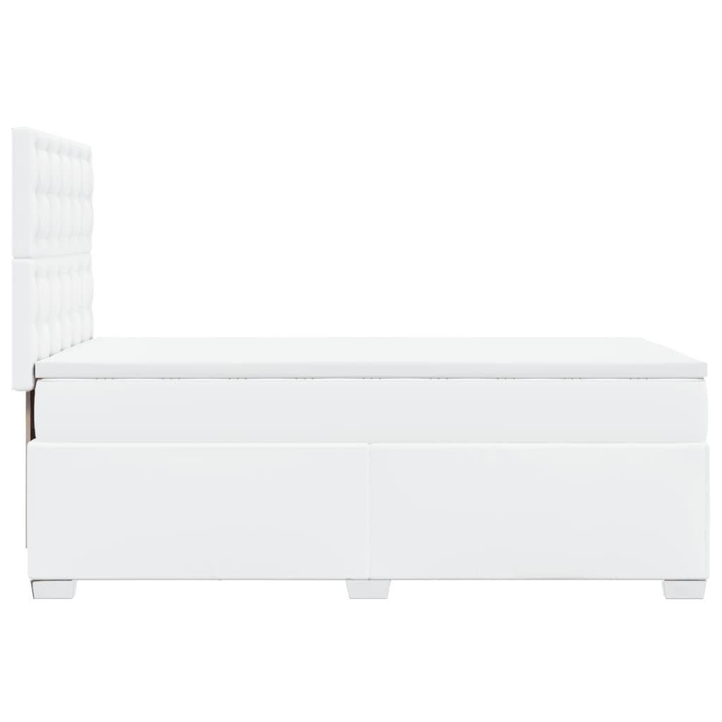 Boxspring met matras kunstleer wit 100x200 cm