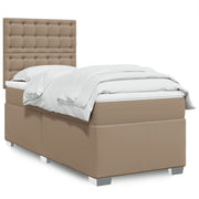 Boxspring 100x200 cm kunstleer cappuccino