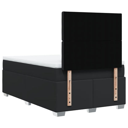 Boxspring met matras kunstleer zwart 120x190 cm