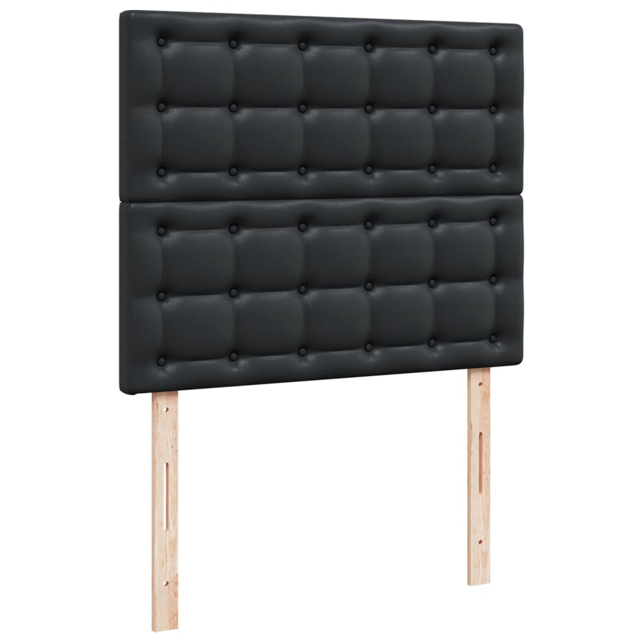 Boxspring met matras kunstleer zwart 120x190 cm