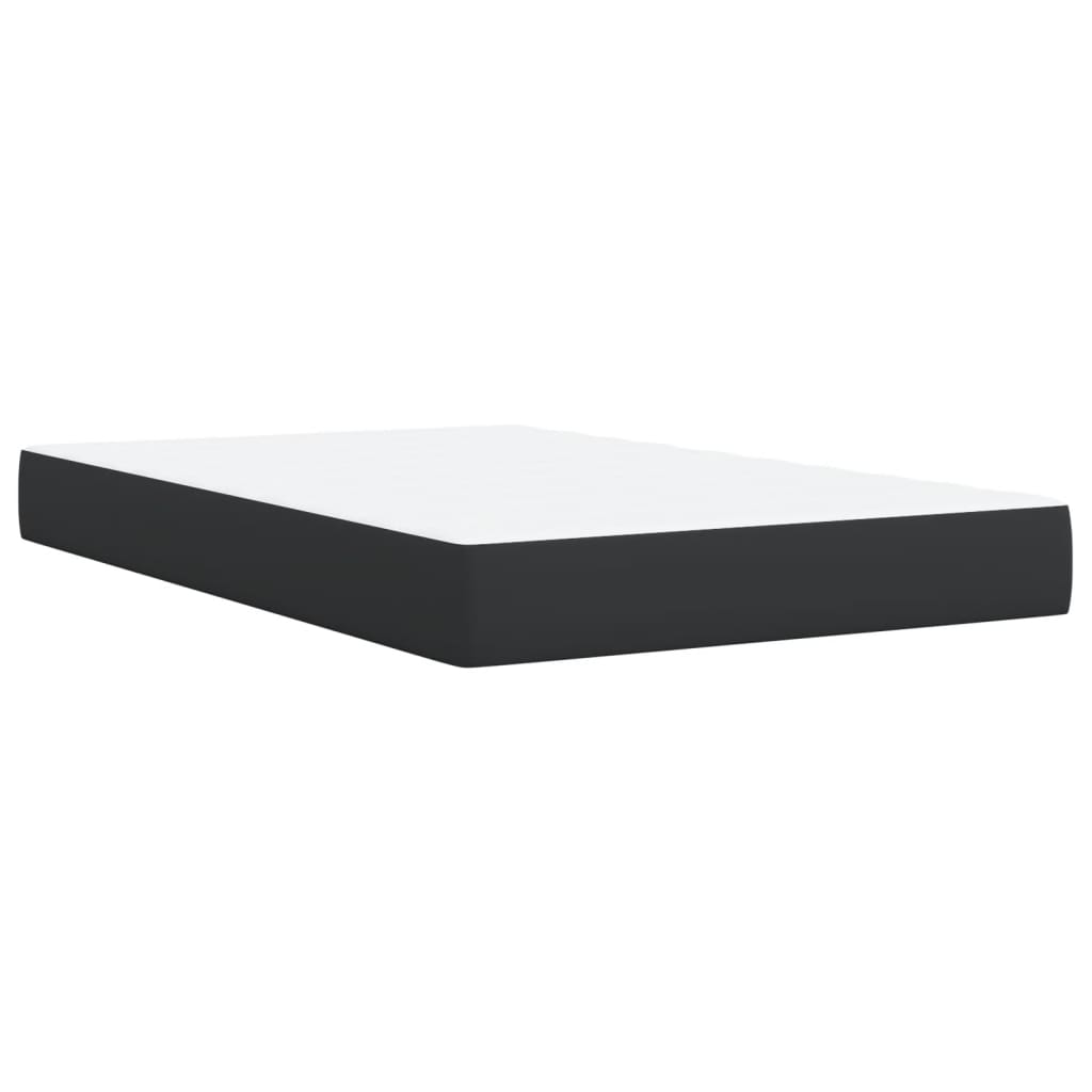 Boxspring met matras kunstleer zwart 120x190 cm