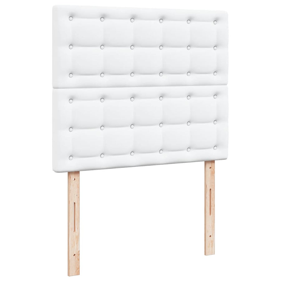 Boxspring met matras kunstleer wit 120x190 cm