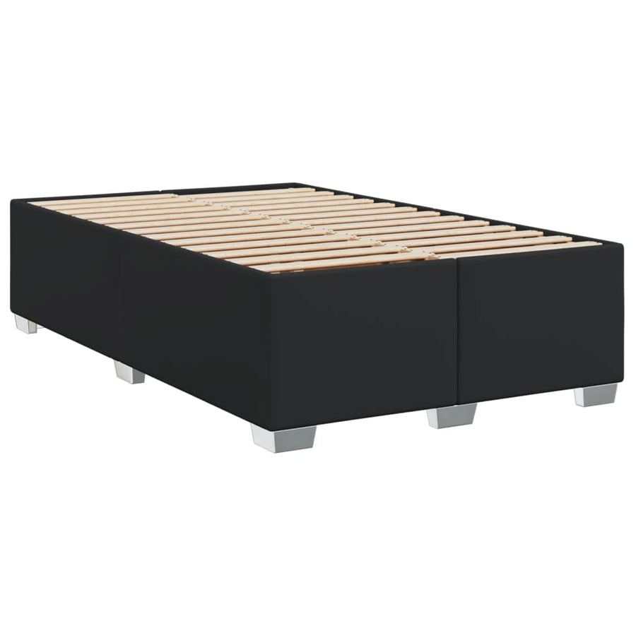 Boxspring met matras kunstleer zwart 120x200 cm