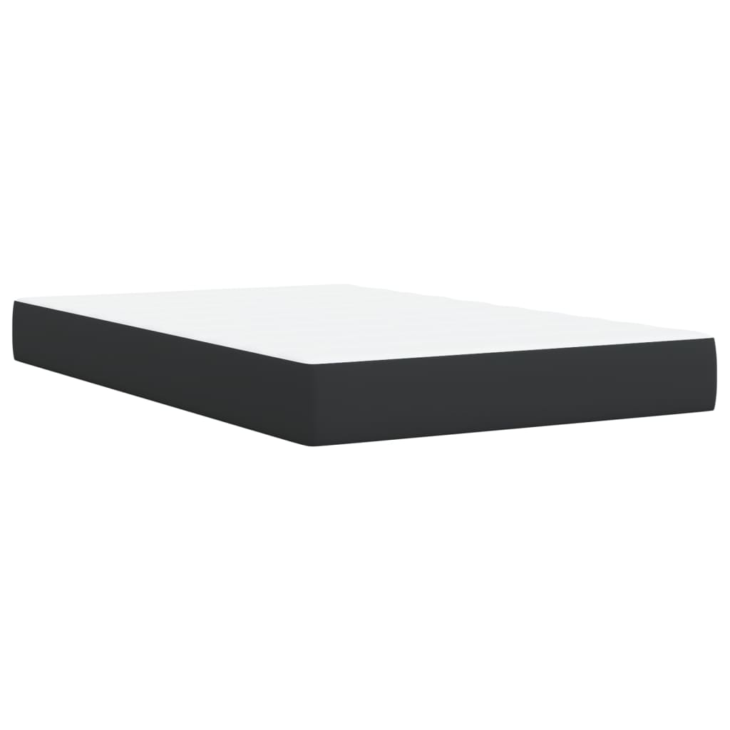Boxspring met matras kunstleer zwart 120x200 cm