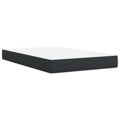 Boxspring met matras kunstleer zwart 120x200 cm