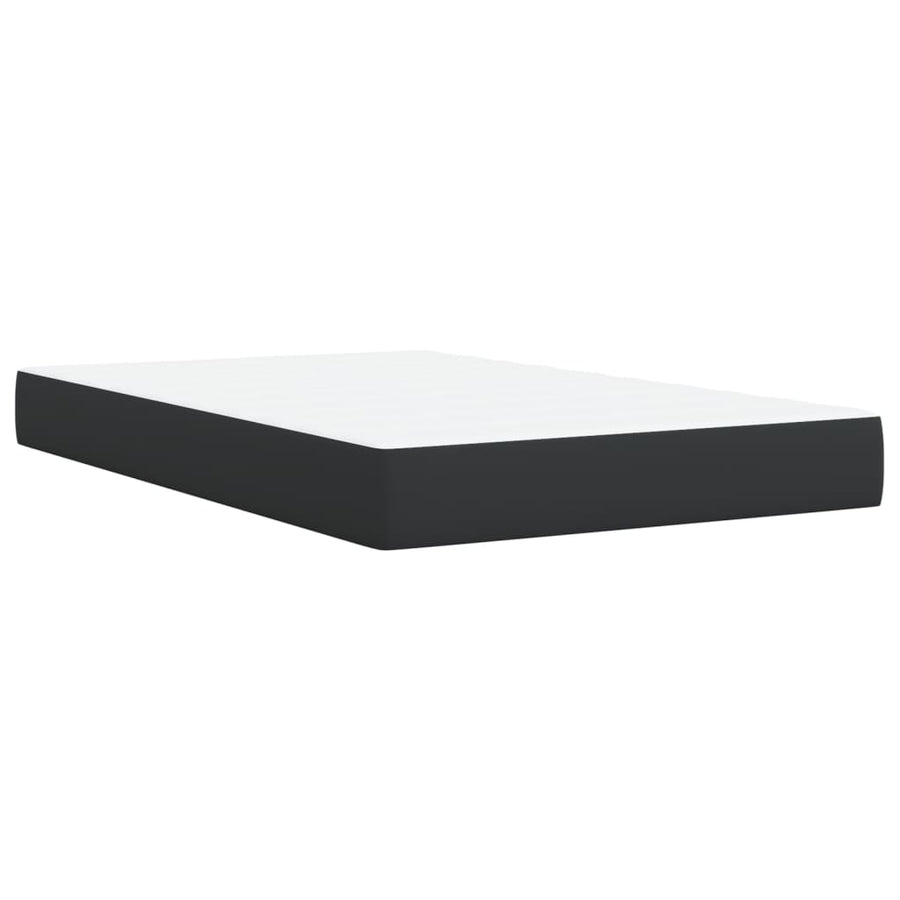 Boxspring met matras kunstleer zwart 120x200 cm