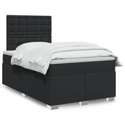 Boxspring 120x200 cm kunstleer zwart
