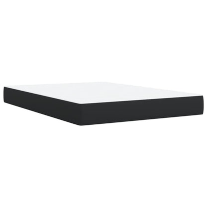 Boxspring met matras kunstleer zwart 140x190 cm