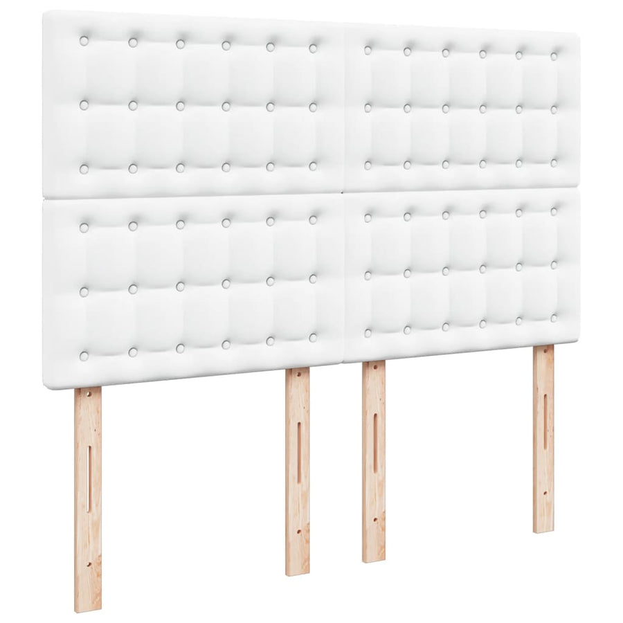 Boxspring met matras kunstleer wit 140x200 cm