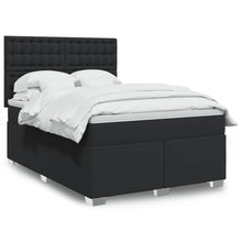 Boxspring met matras kunstleer zwart 160x200 cm