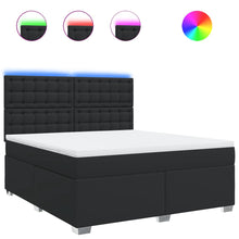 Boxspring met matras kunstleer zwart 180x200 cm