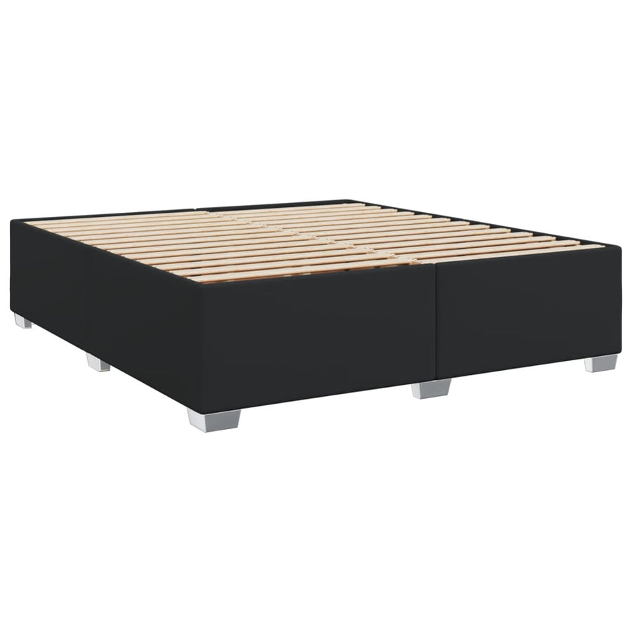 Boxspring met matras kunstleer zwart 180x200 cm