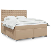 Boxspring 180x200 cm kunstleer cappuccino