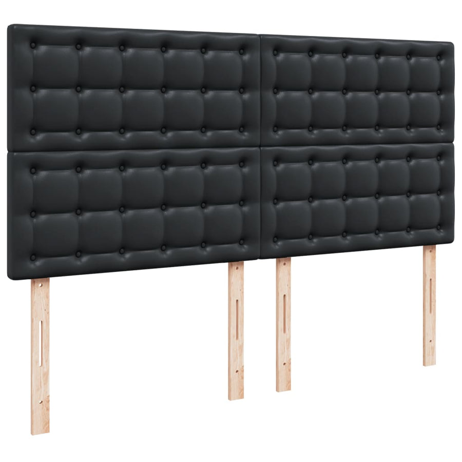 Boxspring met matras kunstleer zwart 200x200 cm