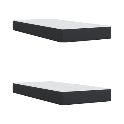 Boxspring met matras kunstleer zwart 200x200 cm