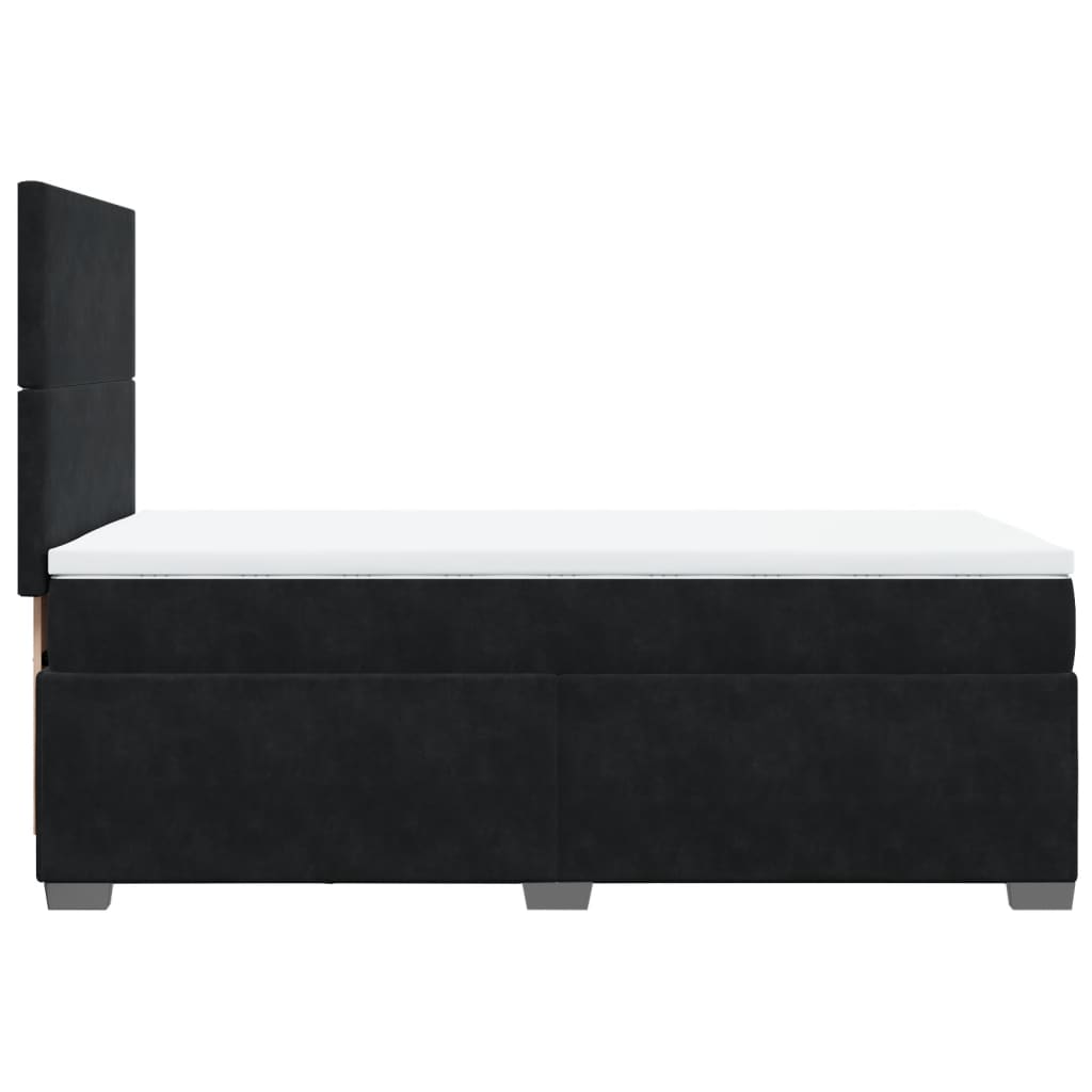Boxspring met matras fluweel zwart 80x200 cm