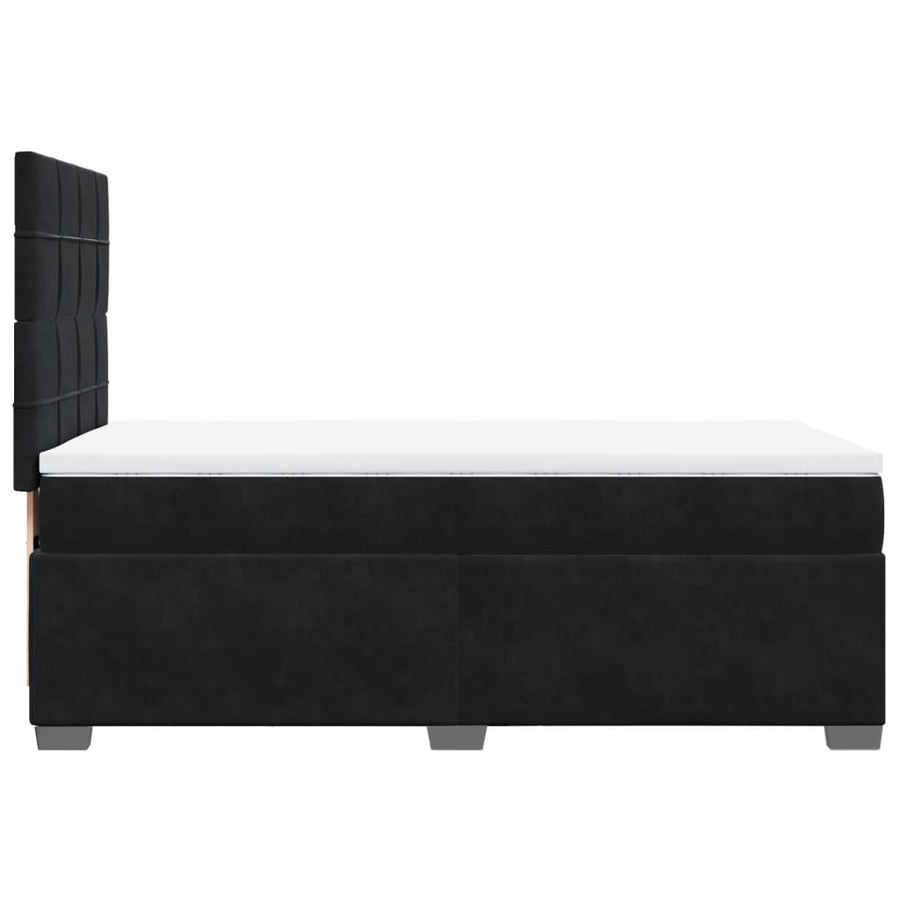 Boxspring met matras fluweel zwart 80x200 cm