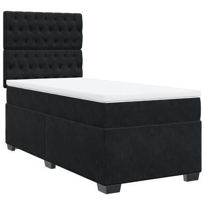 Boxspring met matras fluweel zwart 80x200 cm