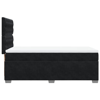 Boxspring met matras fluweel zwart 80x200 cm