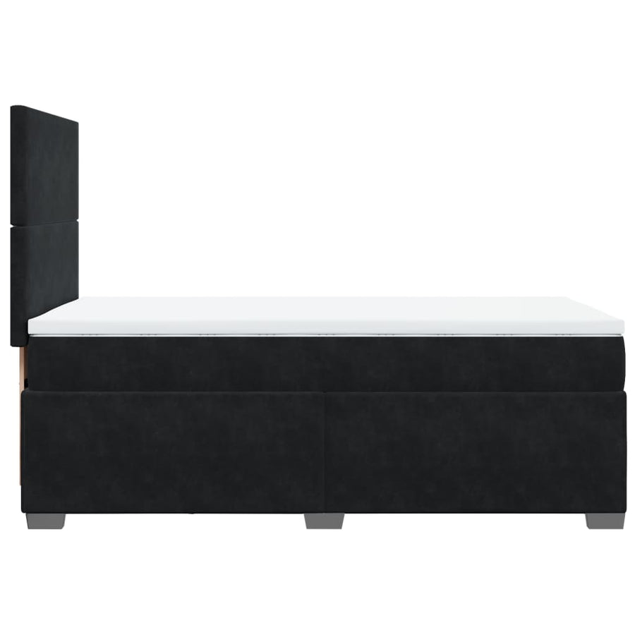 Boxspring met matras fluweel zwart 90x190 cm