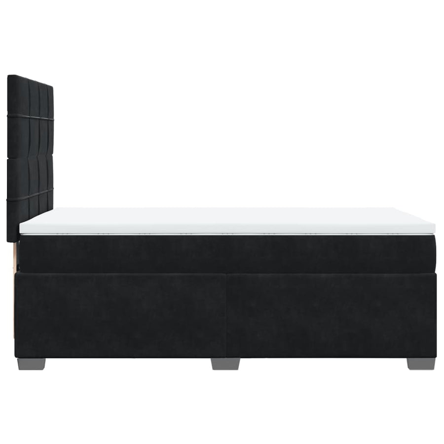 Boxspring met matras fluweel zwart 90x190 cm