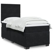 Boxspring met matras 90x200 cm fluweel zwart