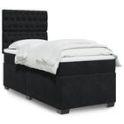 Boxspring met matras 90x200 cm zwart fluweel
