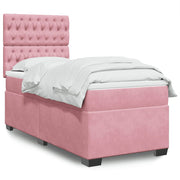 Boxspring 90x200 cm fluweel roze