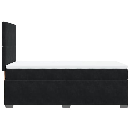 Boxspring met matras fluweel zwart 100x200 cm
