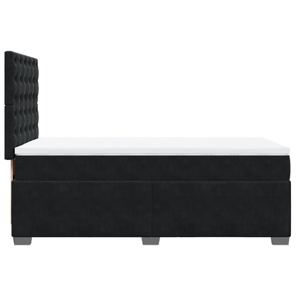 Boxspring met matras fluweel zwart 100x200 cm