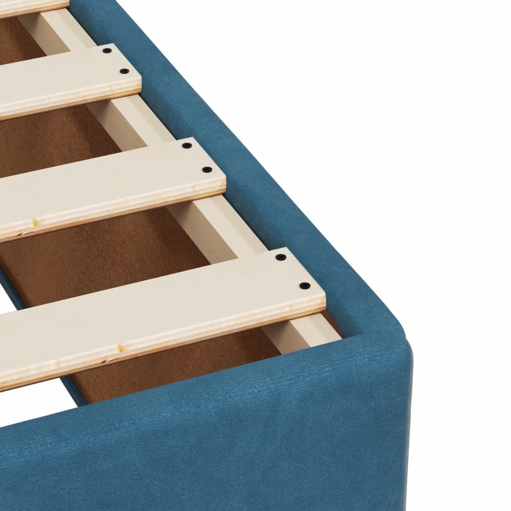 Boxspring met matras fluweel blauw 100x200 cm