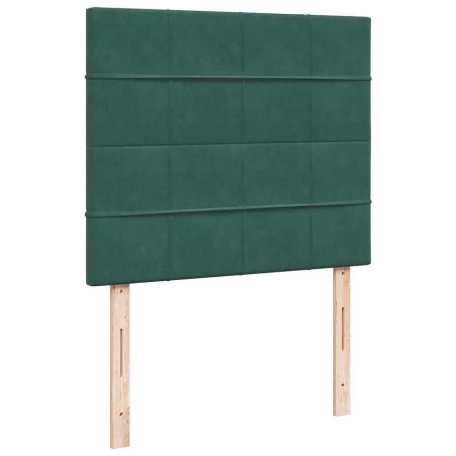 Boxspring met matras fluweel donkergroen 120x200 cm