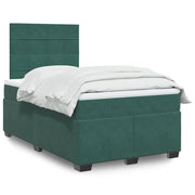 Boxspring met matras 120x200 cm fluweel donkergroen