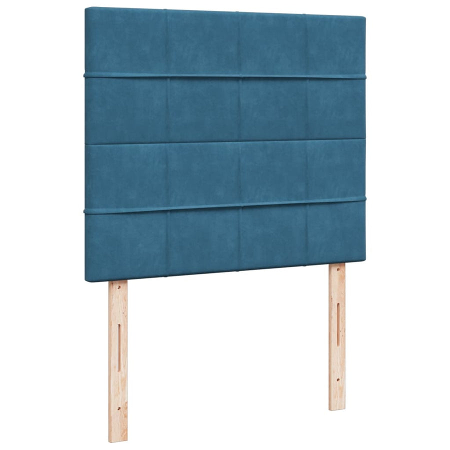 Boxspring met matras fluweel blauw 120x200 cm