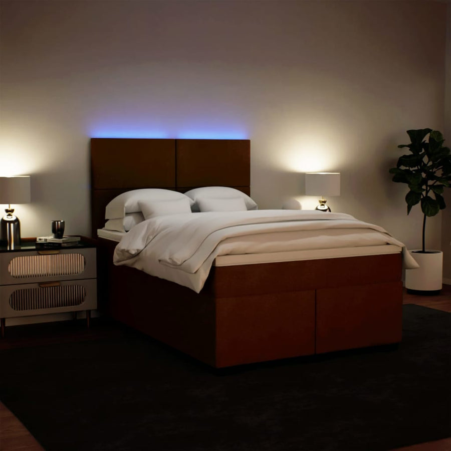 Boxspring met matras fluweel roze 140x190 cm