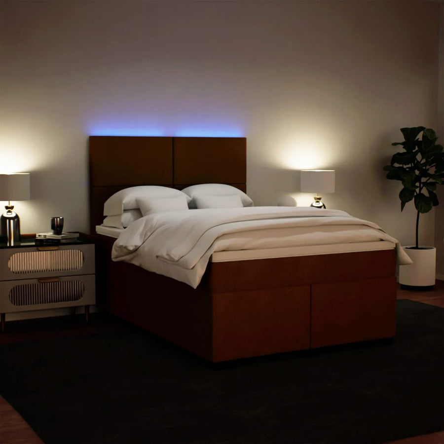 Boxspring met matras fluweel roze 140x200 cm